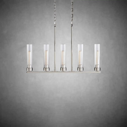 Andreas Glass Linear Chandelier Lighting - GILDLAMPS