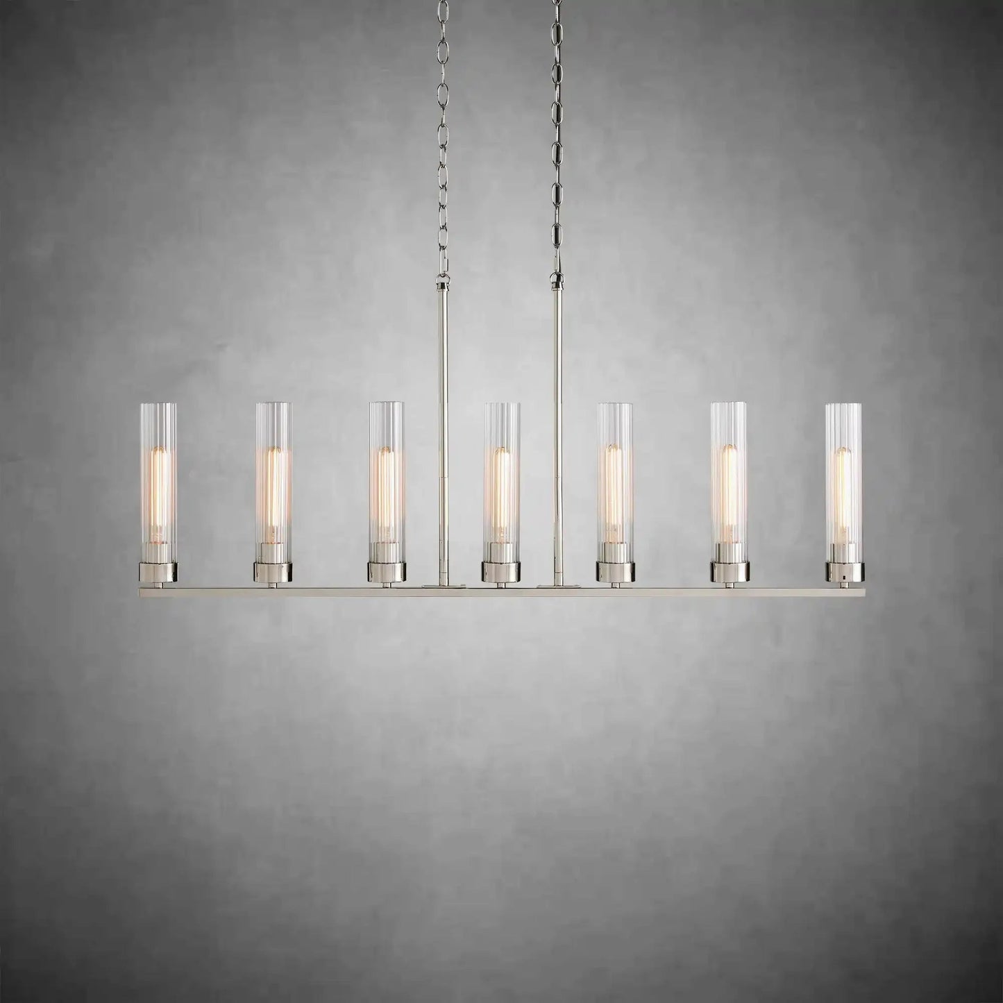 Andreas Glass Linear Chandelier Lighting - GILDLAMPS