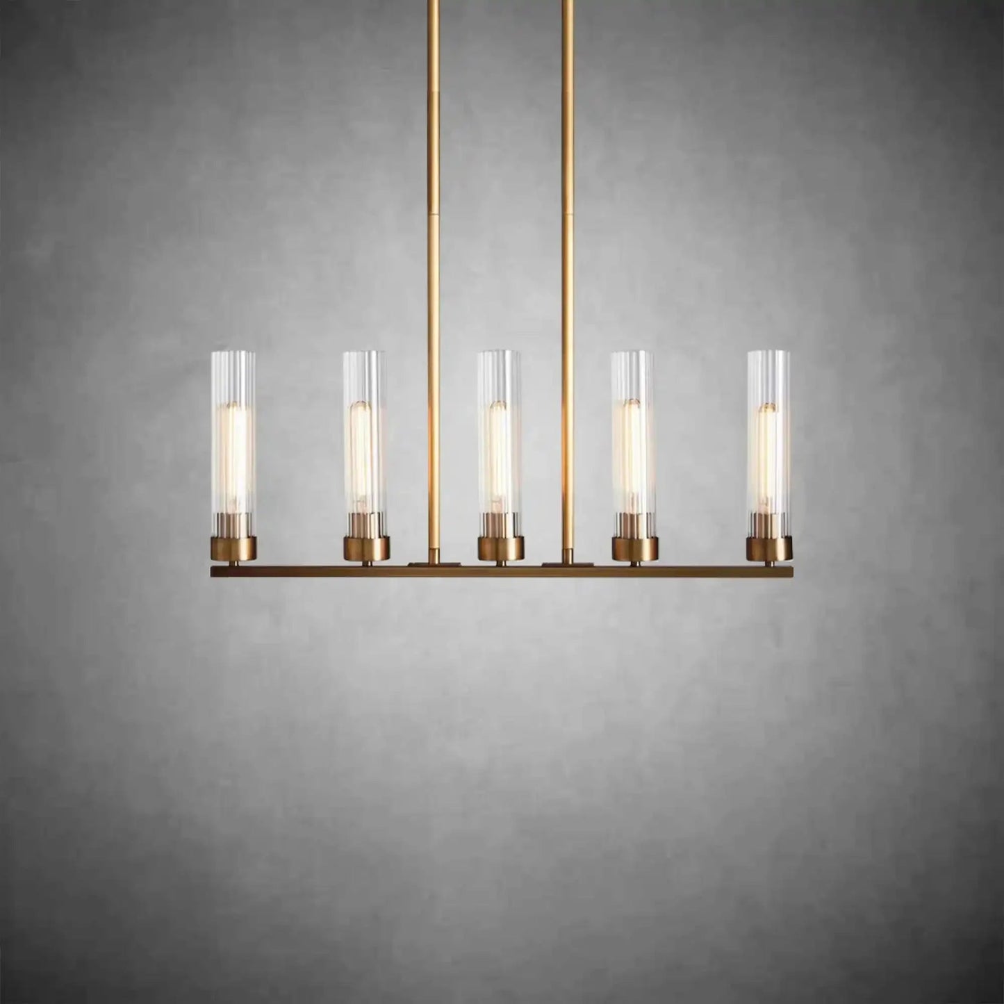 Andreas Glass Linear Chandelier Lighting - GILDLAMPS