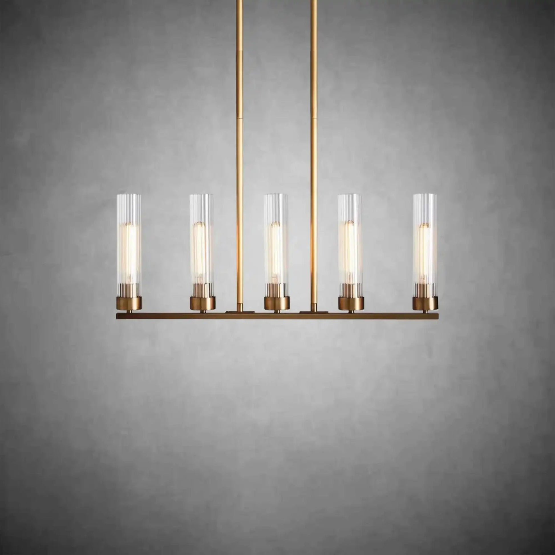 Andreas Glass Linear Chandelier Lighting - GILDLAMPS