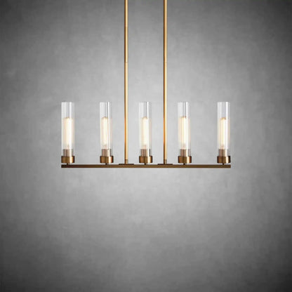 Andreas Glass Linear Chandelier Lighting - GILDLAMPS