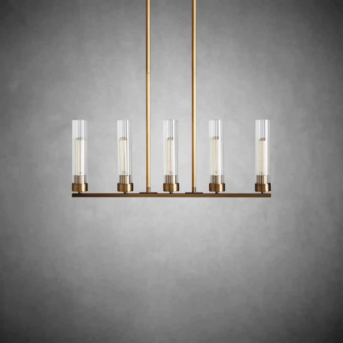 Andreas Glass Linear Chandelier Lighting - GILDLAMPS