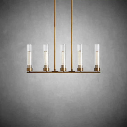Andreas Glass Linear Chandelier Lighting - GILDLAMPS