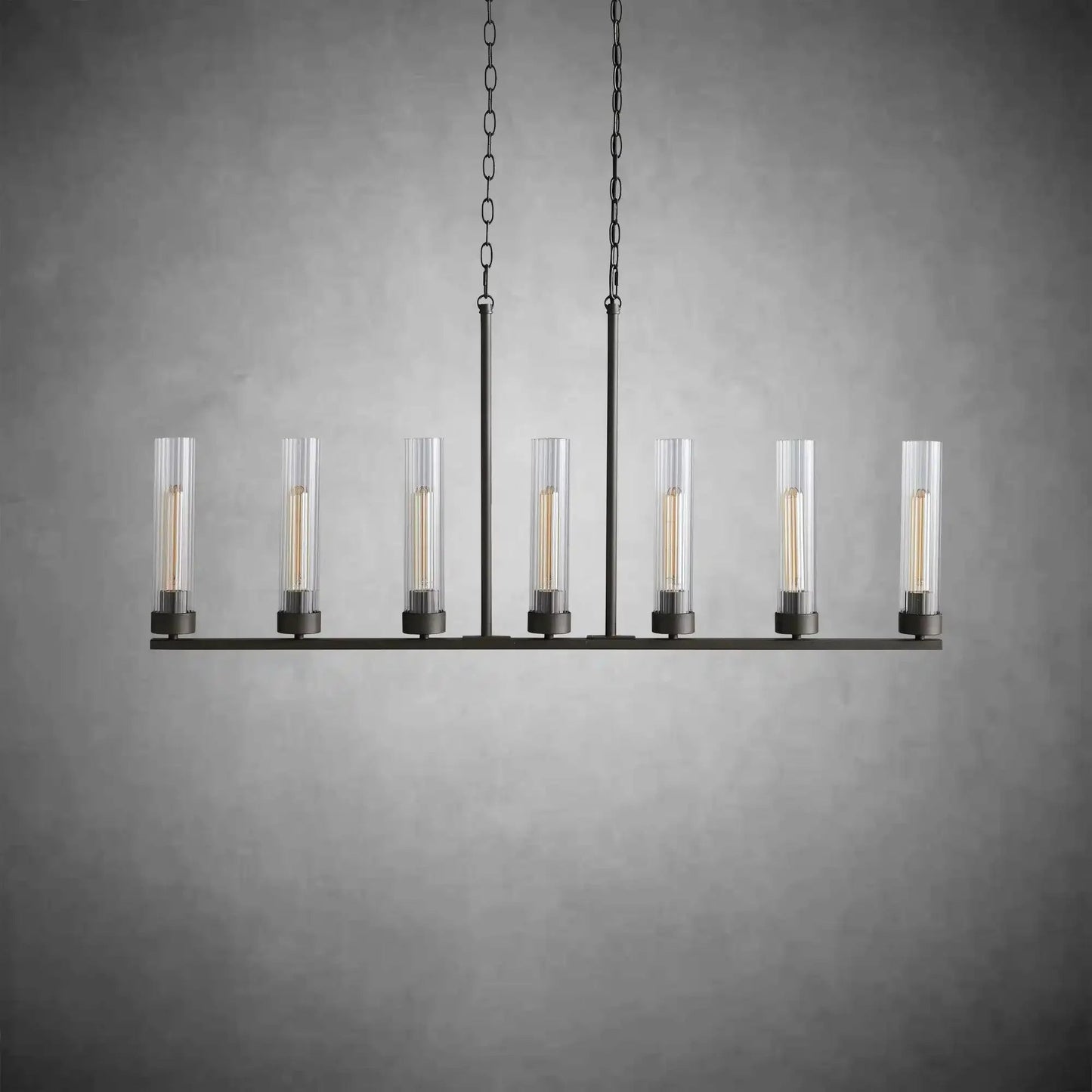 Andreas Glass Linear Chandelier Lighting - GILDLAMPS