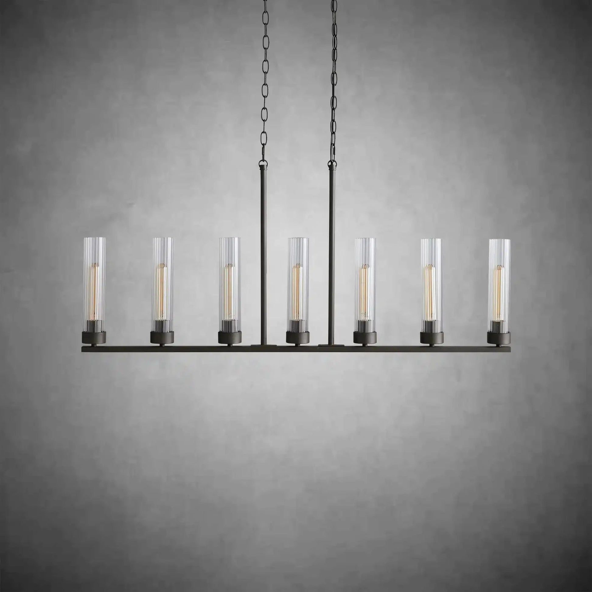 Andreas Glass Linear Chandelier Lighting - GILDLAMPS