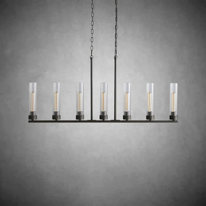 Andreas Glass Linear Chandelier Lighting - GILDLAMPS