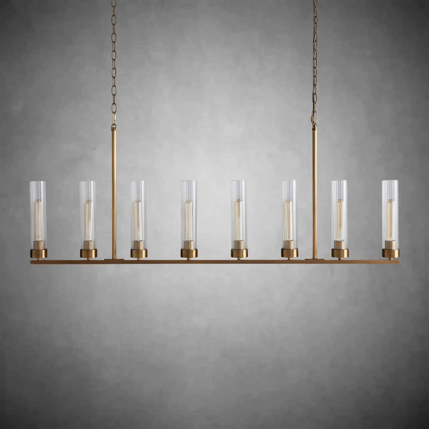 Andreas Glass Linear Chandelier Lighting - GILDLAMPS