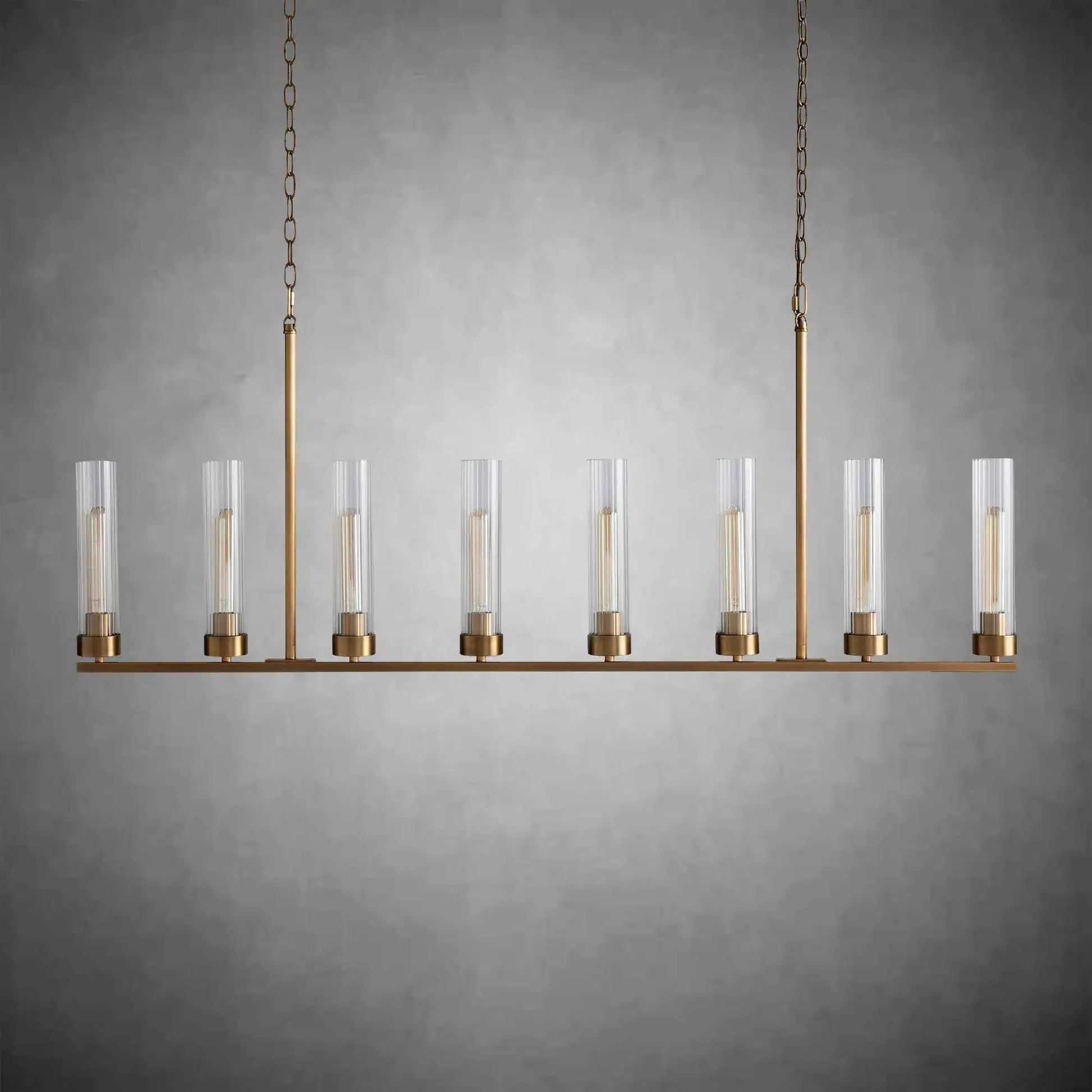 Andreas Glass Linear Chandelier Lighting - GILDLAMPS