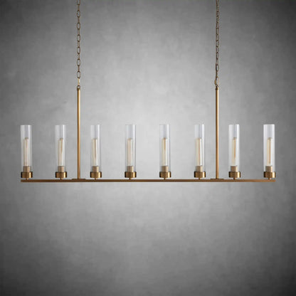 Andreas Glass Linear Chandelier Lighting - GILDLAMPS