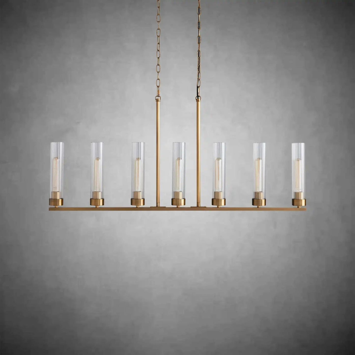 Andreas Glass Linear Chandelier Lighting - GILDLAMPS