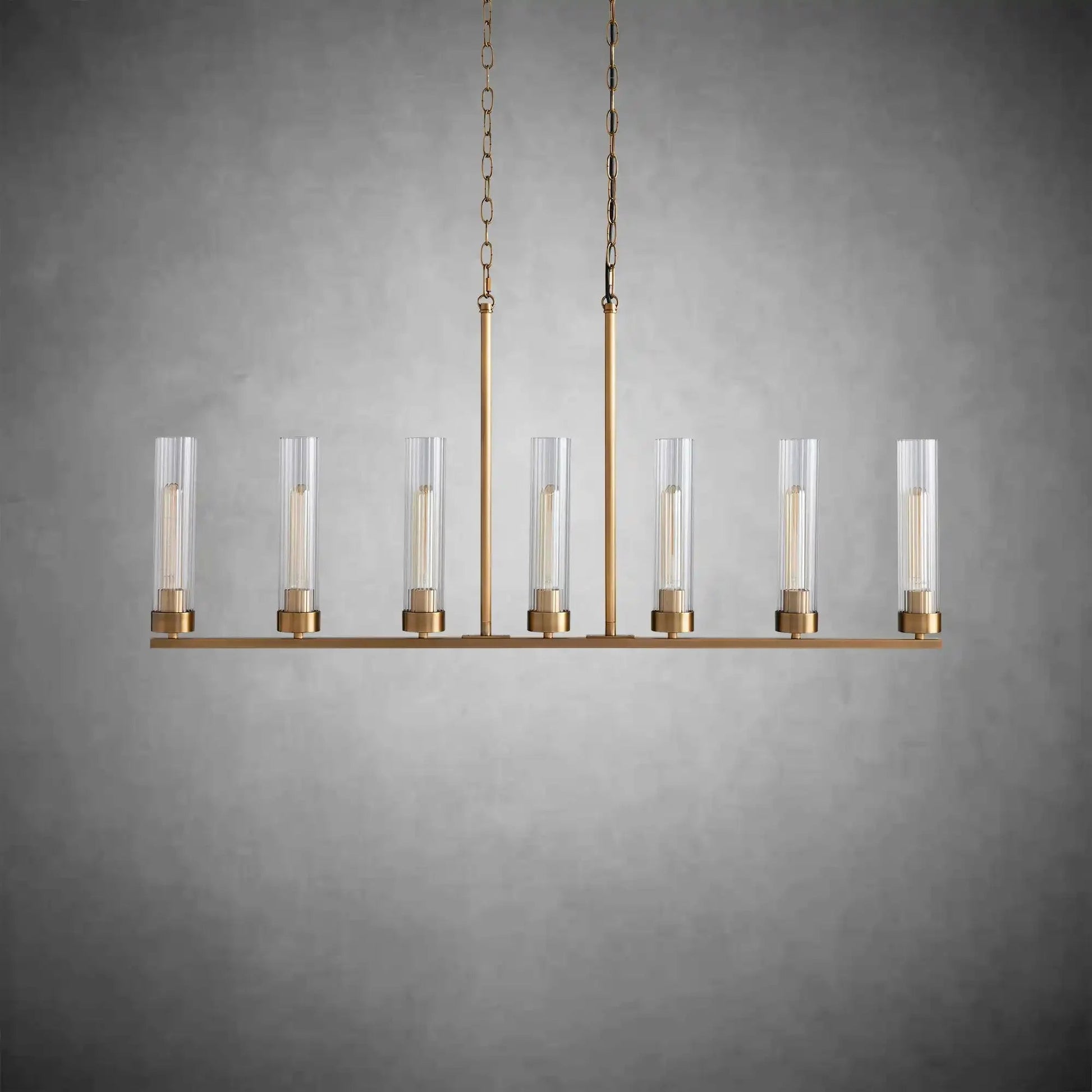 Andreas Glass Linear Chandelier Lighting - GILDLAMPS