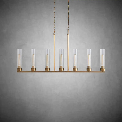 Andreas Glass Linear Chandelier Lighting - GILDLAMPS