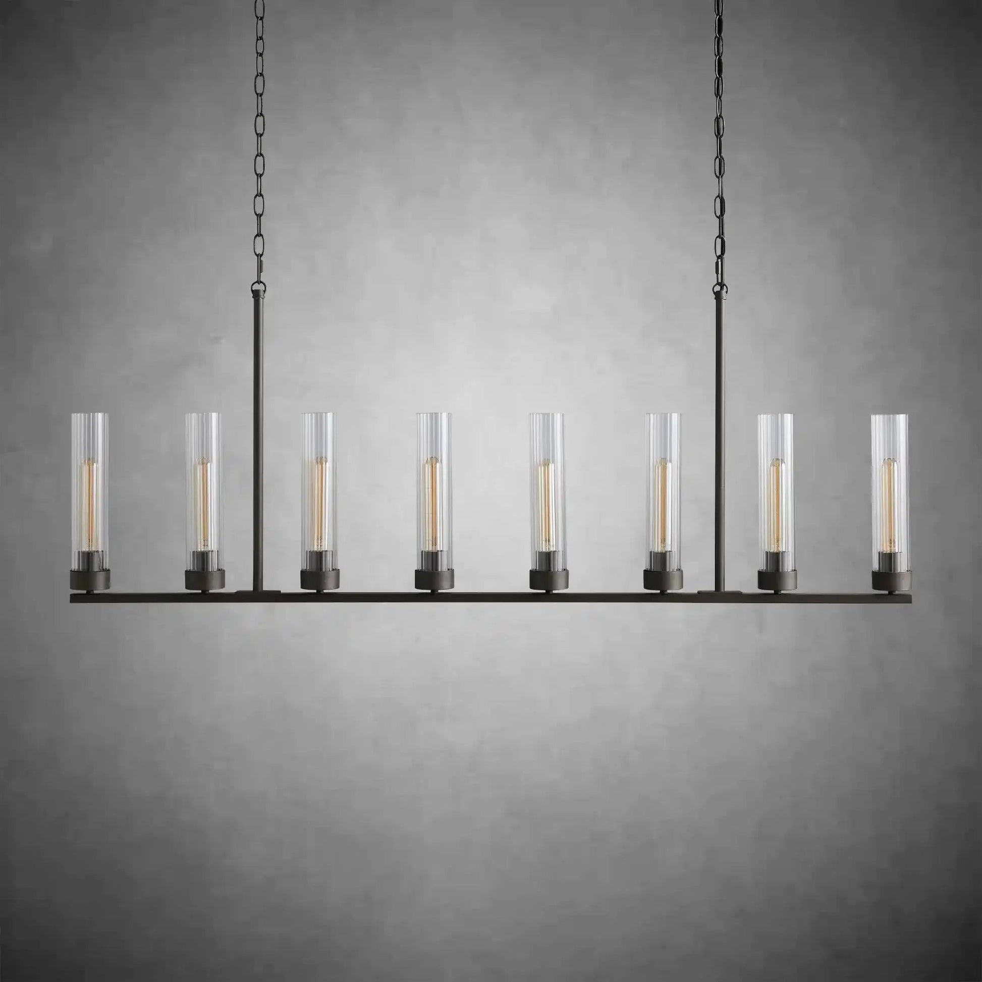 Andreas Glass Linear Chandelier Lighting - GILDLAMPS