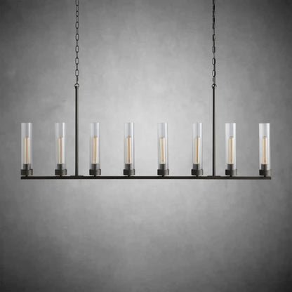 Andreas Glass Linear Chandelier Lighting - GILDLAMPS