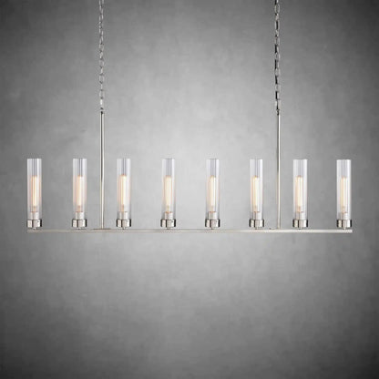 Andreas Glass Linear Chandelier Lighting - GILDLAMPS