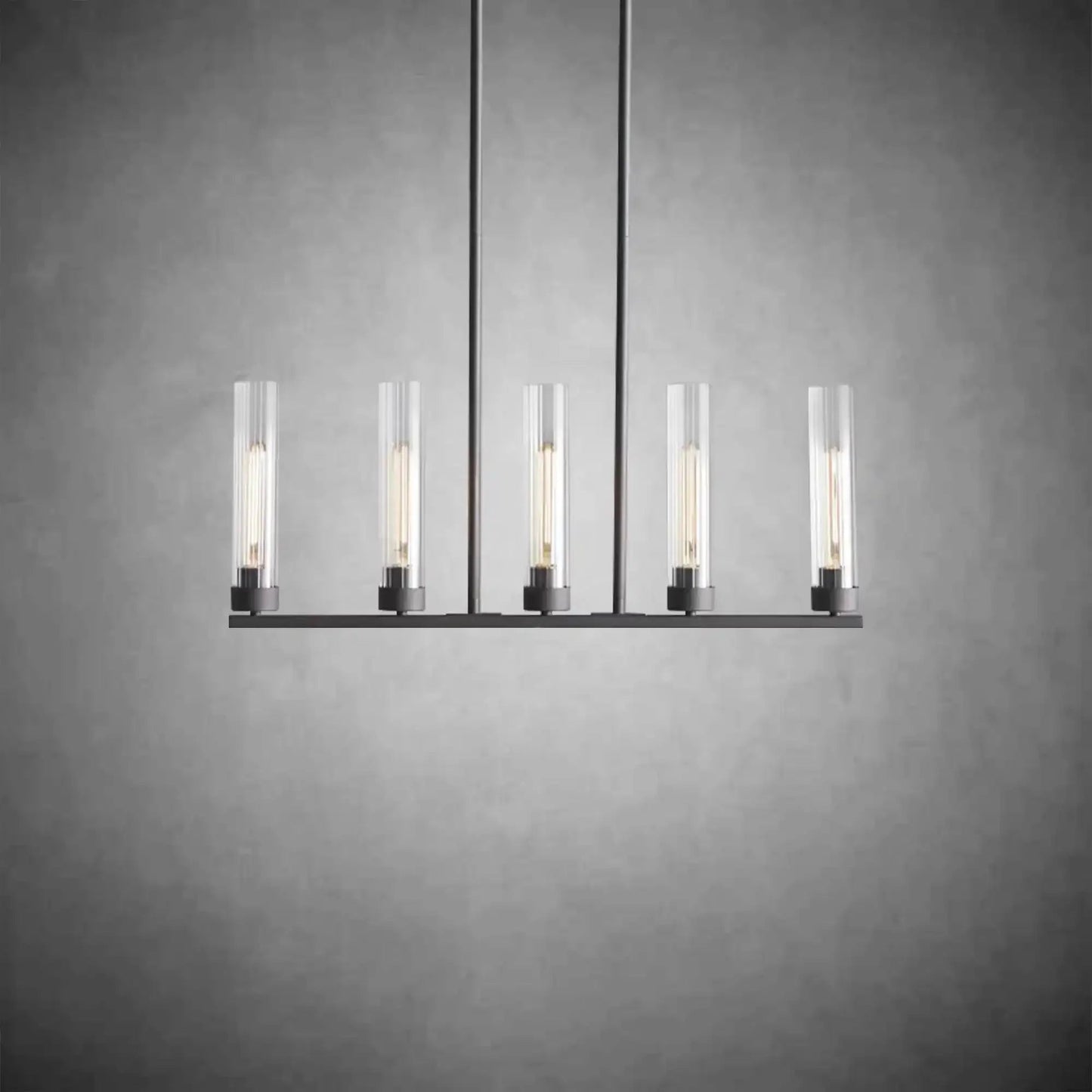 Andreas Glass Linear Chandelier Lighting - GILDLAMPS