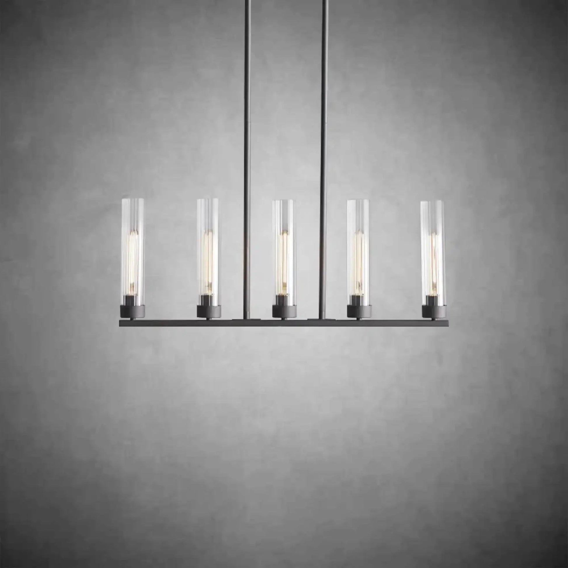 Andreas Glass Linear Chandelier Lighting - GILDLAMPS