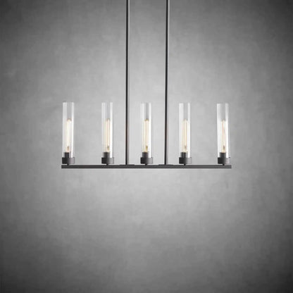 Andreas Glass Linear Chandelier Lighting - GILDLAMPS