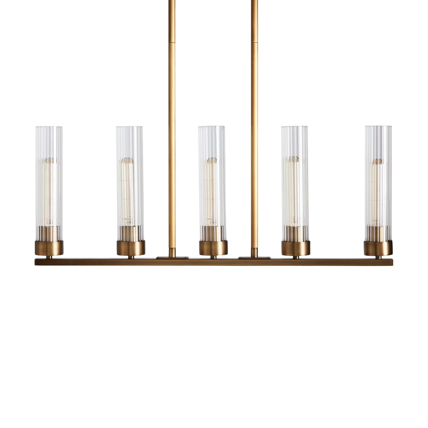 Andreas Glass Linear Chandelier Lighting - GILDLAMPS