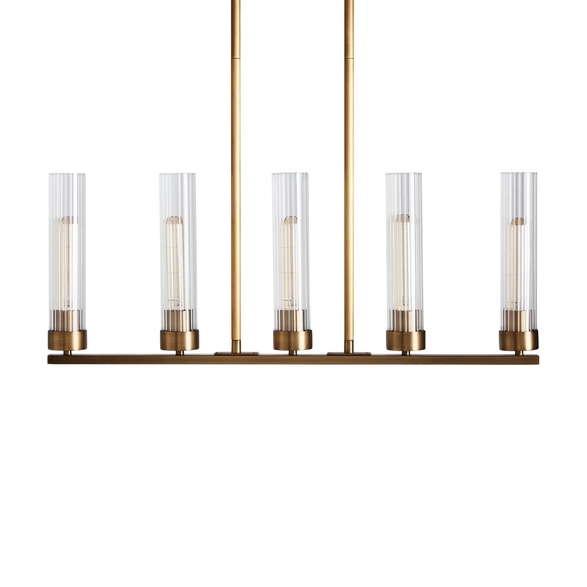 Andreas Glass Linear Chandelier Lighting - GILDLAMPS