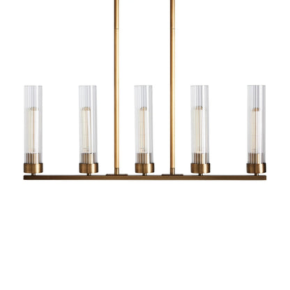Andreas Glass Linear Chandelier Lighting - GILDLAMPS