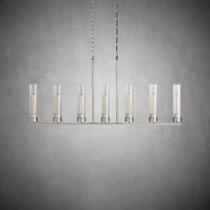 Andreas Glass Linear Chandelier Lighting - GILDLAMPS