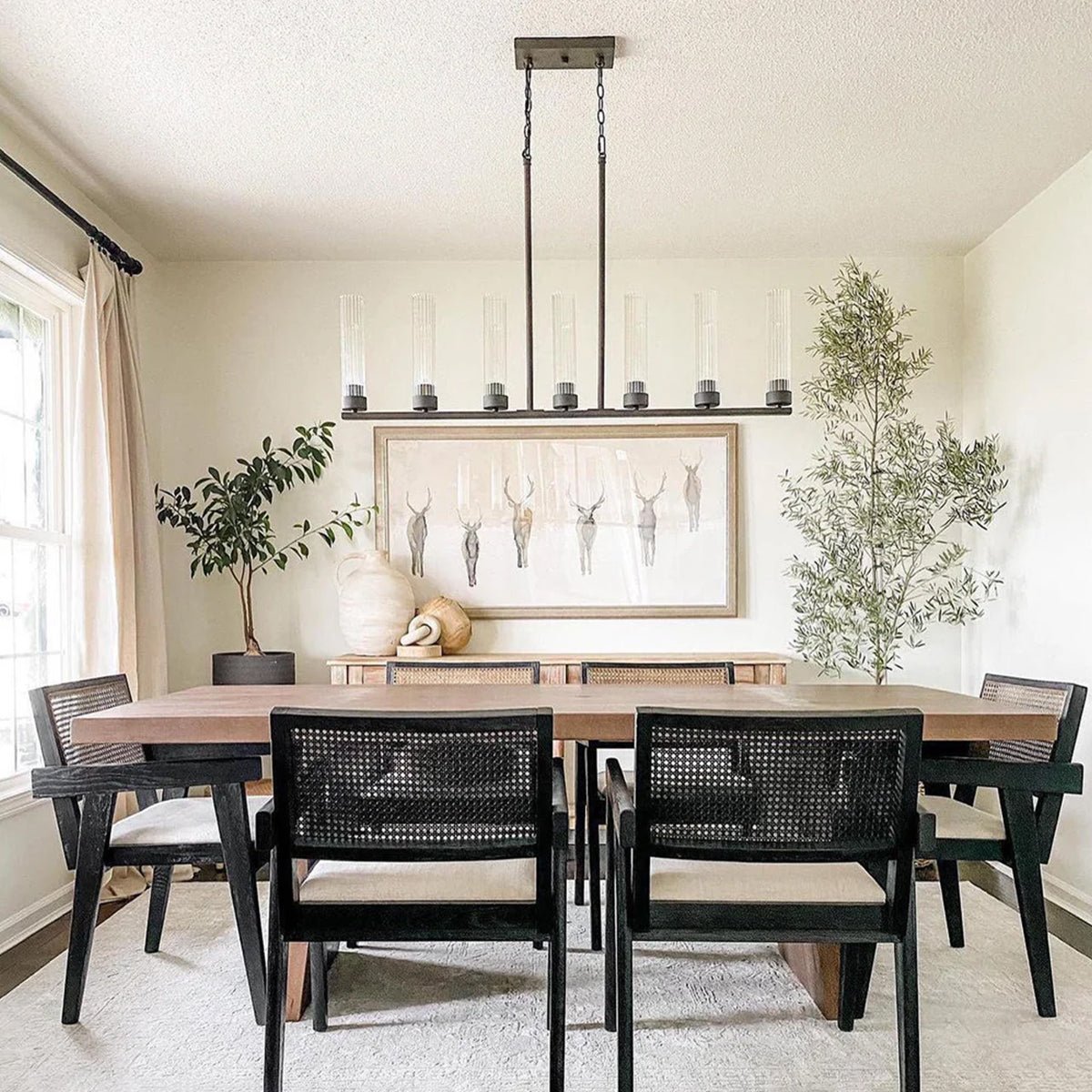 Andreas Glass Linear Chandelier Lighting - GILDLAMPS