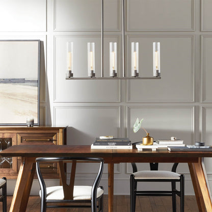Andreas Glass Linear Chandelier Lighting - GILDLAMPS