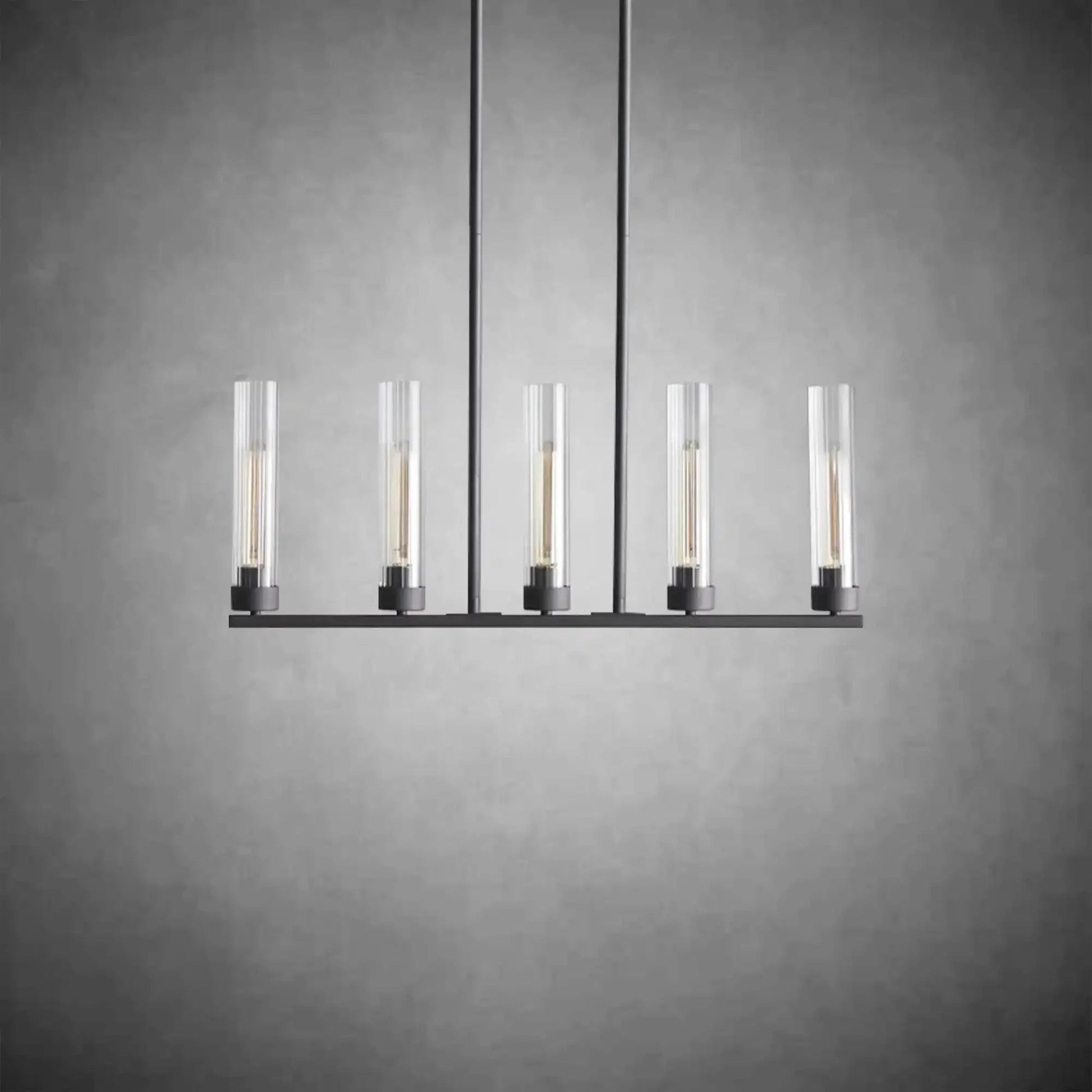 Andreas Glass Linear Chandelier Lighting - GILDLAMPS