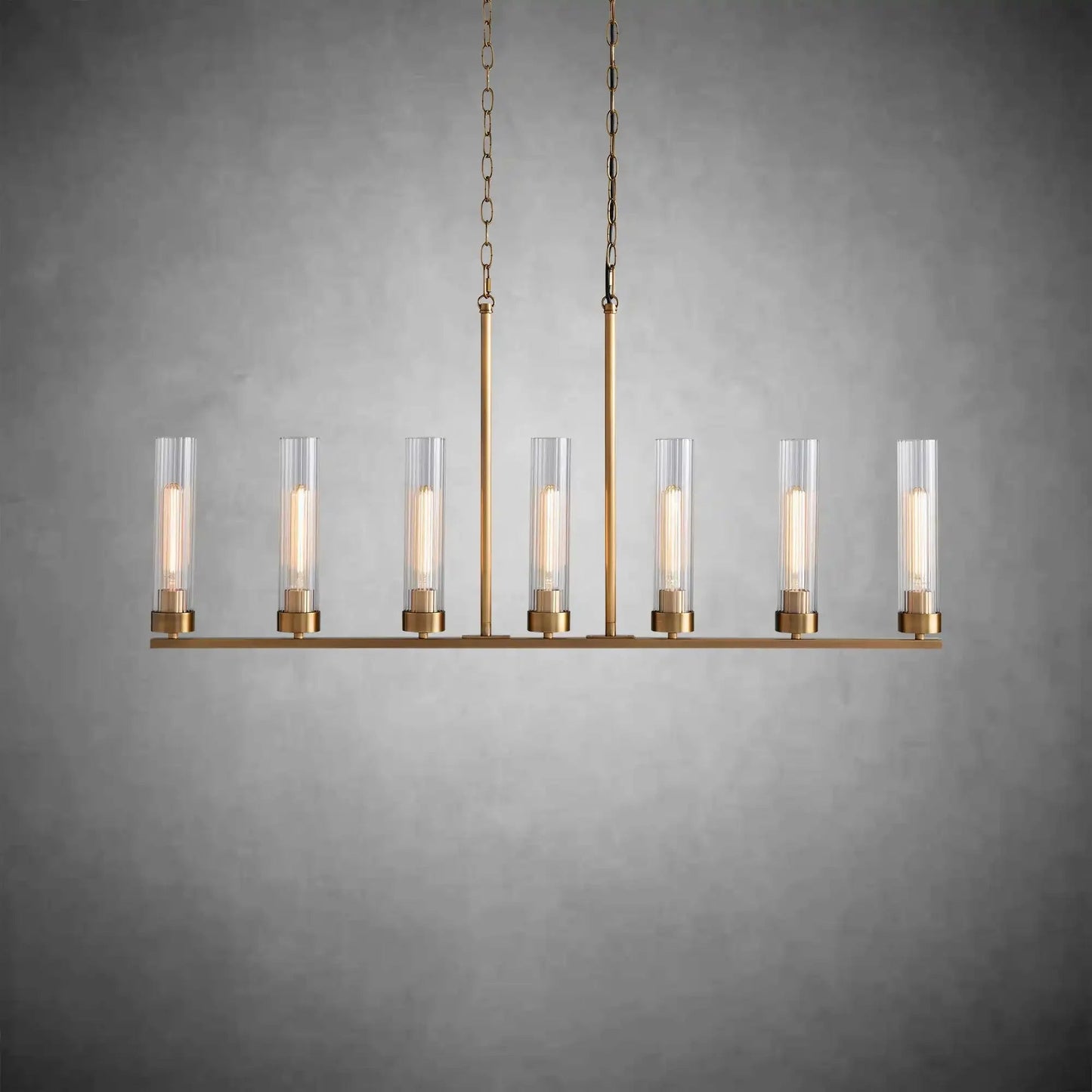 Andreas Glass Linear Chandelier Lighting - GILDLAMPS