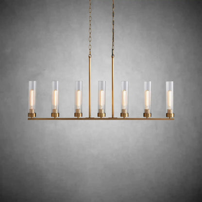 Andreas Glass Linear Chandelier Lighting - GILDLAMPS