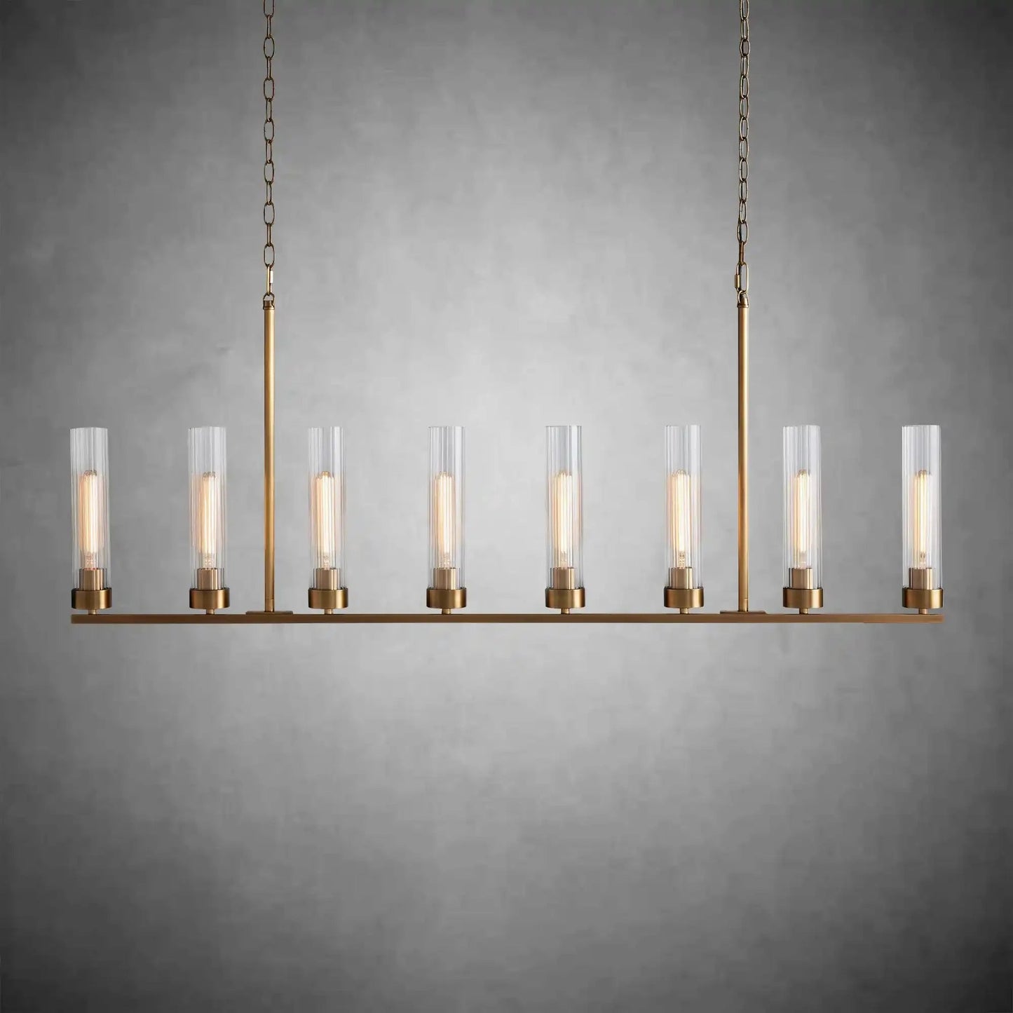 Andreas Glass Linear Chandelier Lighting - GILDLAMPS