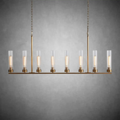 Andreas Glass Linear Chandelier Lighting - GILDLAMPS