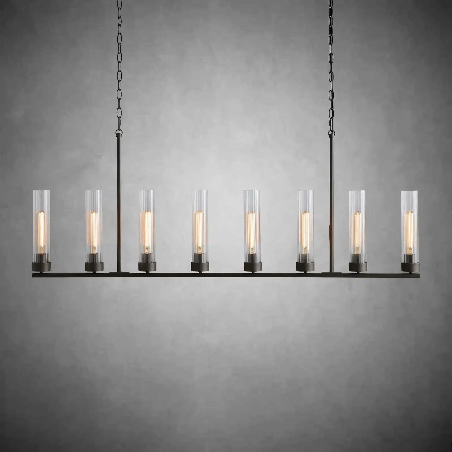 Andreas Glass Linear Chandelier Lighting - GILDLAMPS
