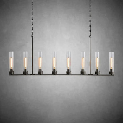 Andreas Glass Linear Chandelier Lighting - GILDLAMPS