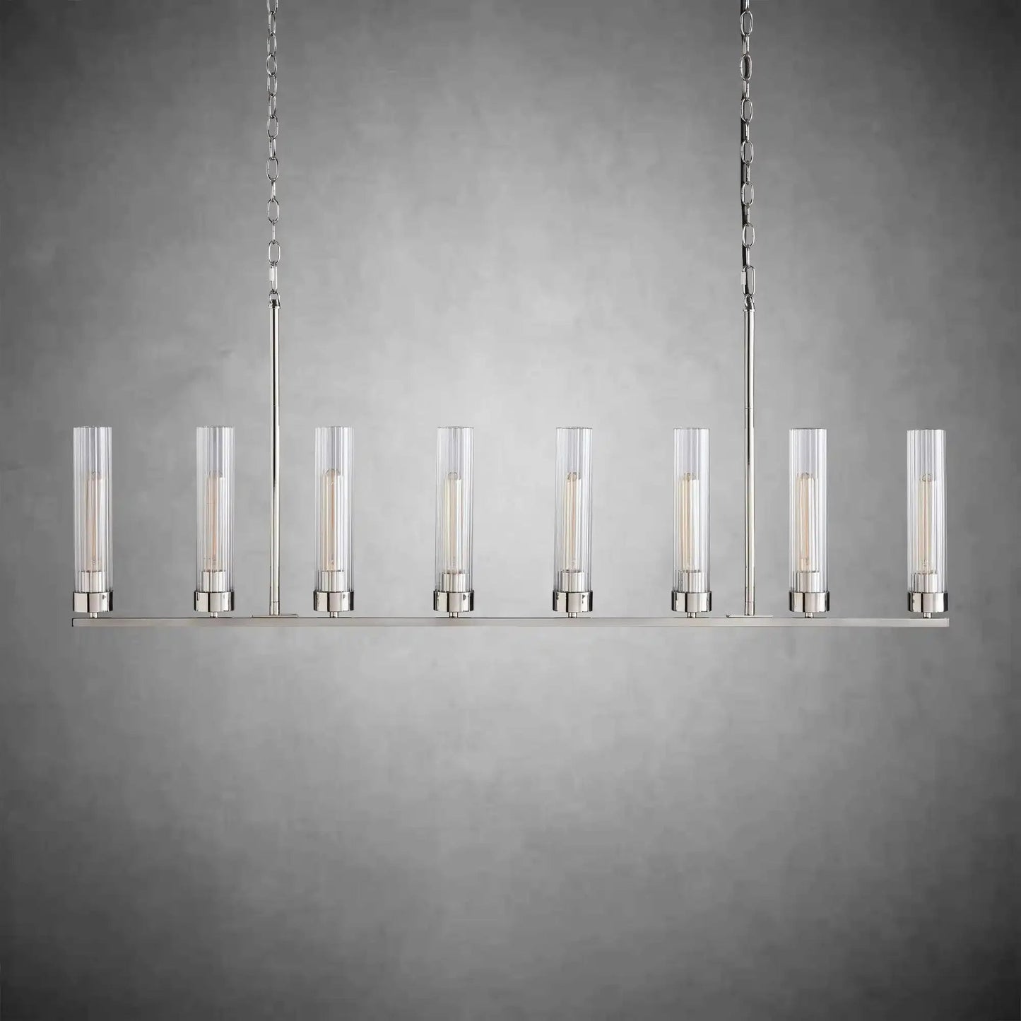 Andreas Glass Linear Chandelier Lighting - GILDLAMPS