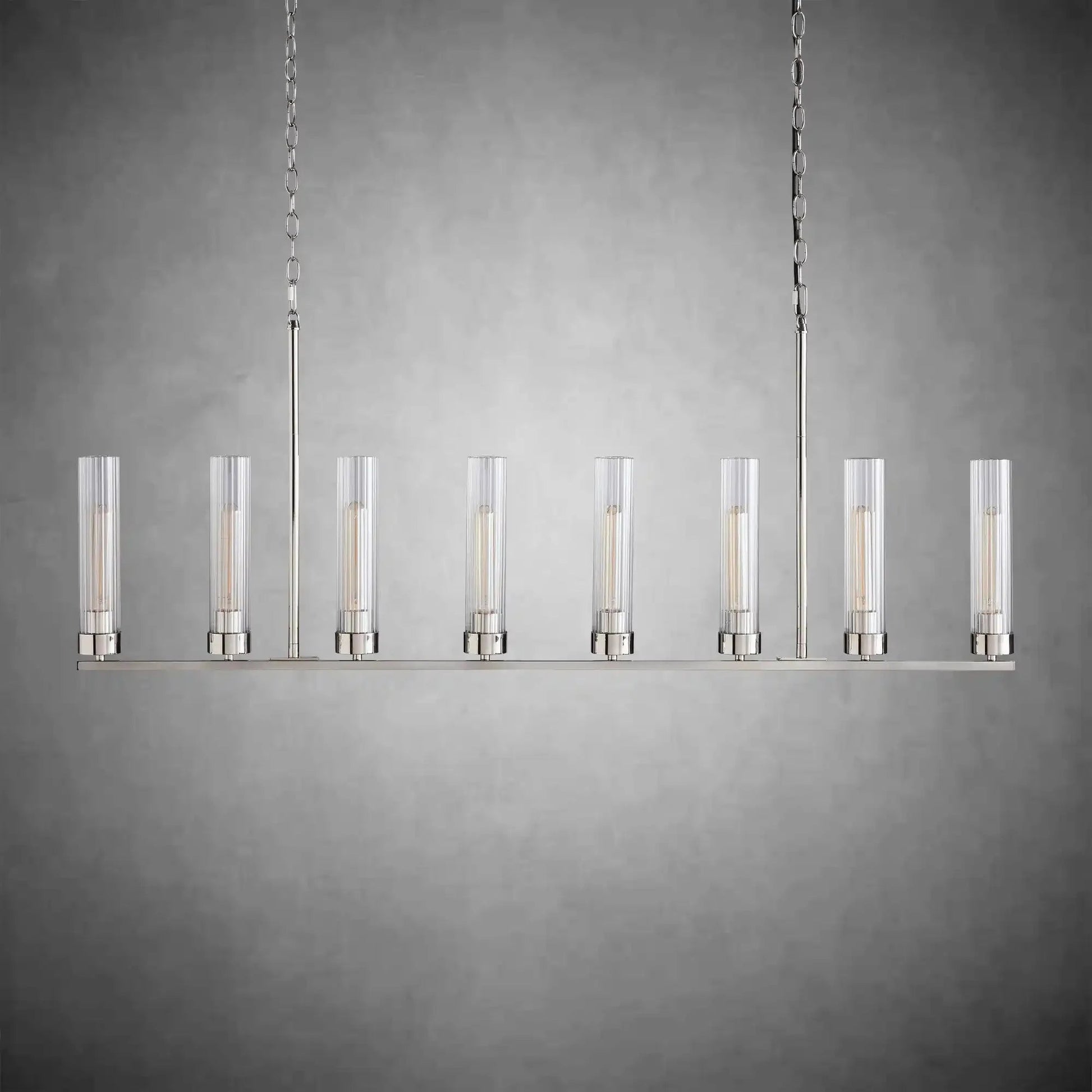 Andreas Glass Linear Chandelier Lighting - GILDLAMPS