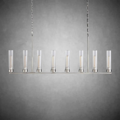 Andreas Glass Linear Chandelier Lighting - GILDLAMPS