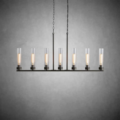 Andreas Glass Linear Chandelier Lighting - GILDLAMPS