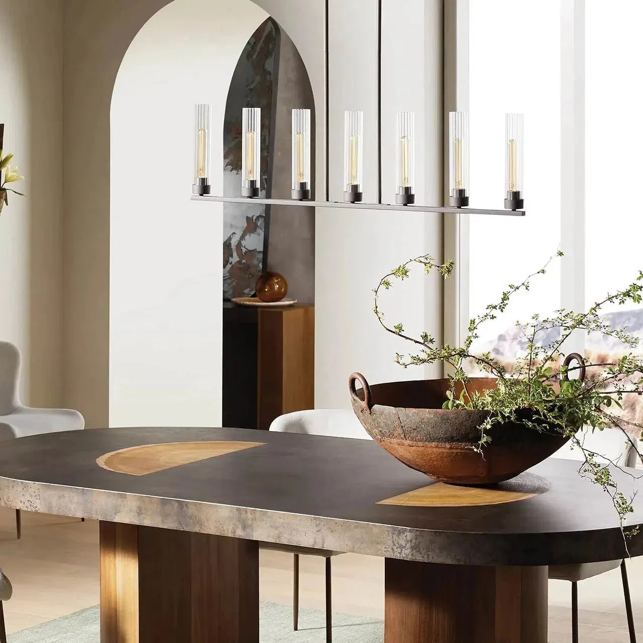 Andreas Linear Chandelier 5/7/8 Light - GILDLAMPS