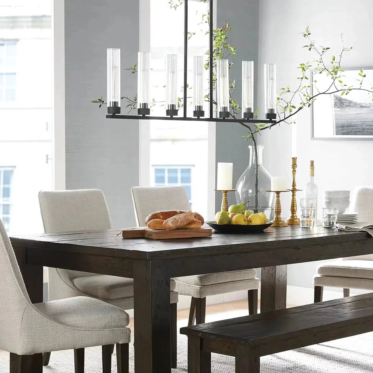 Andreas Linear Chandelier 5/7/8 Light - GILDLAMPS