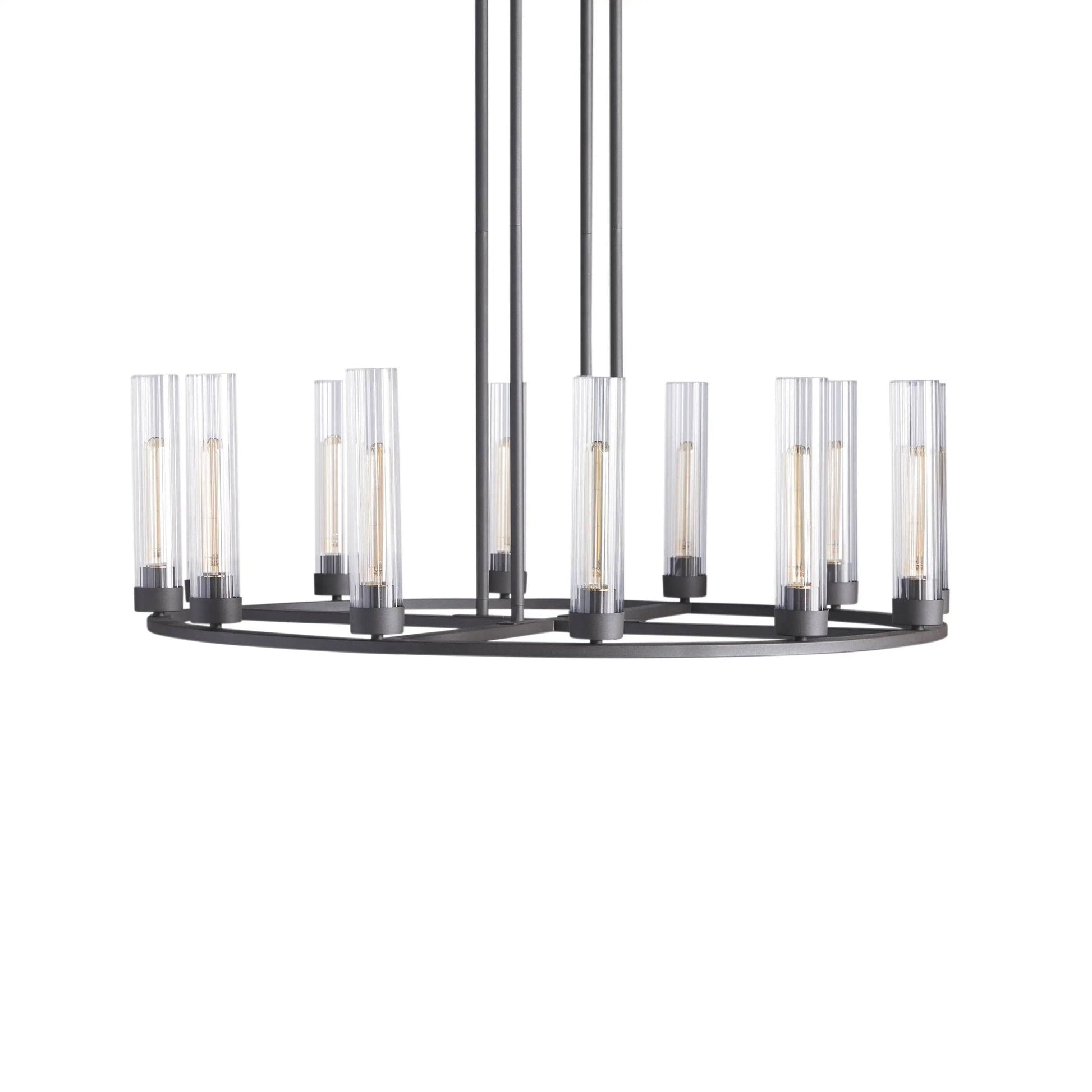 Andreas Round Glass Chandelier 30"W 40"W - GILDLAMPS