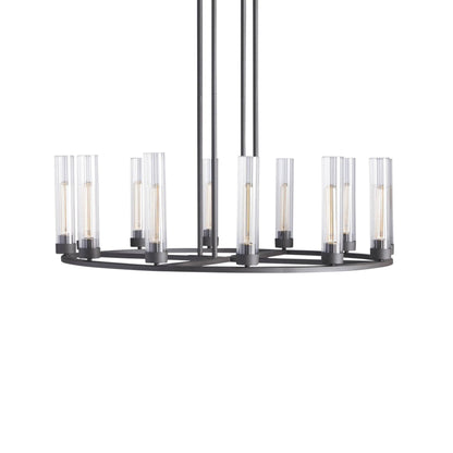 Andreas Round Glass Chandelier 30"W 40"W - GILDLAMPS