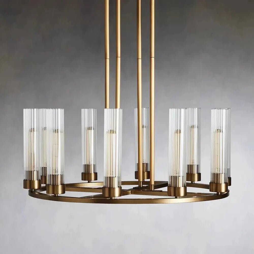Andreas Round Glass Chandelier 30"W 40"W - GILDLAMPS