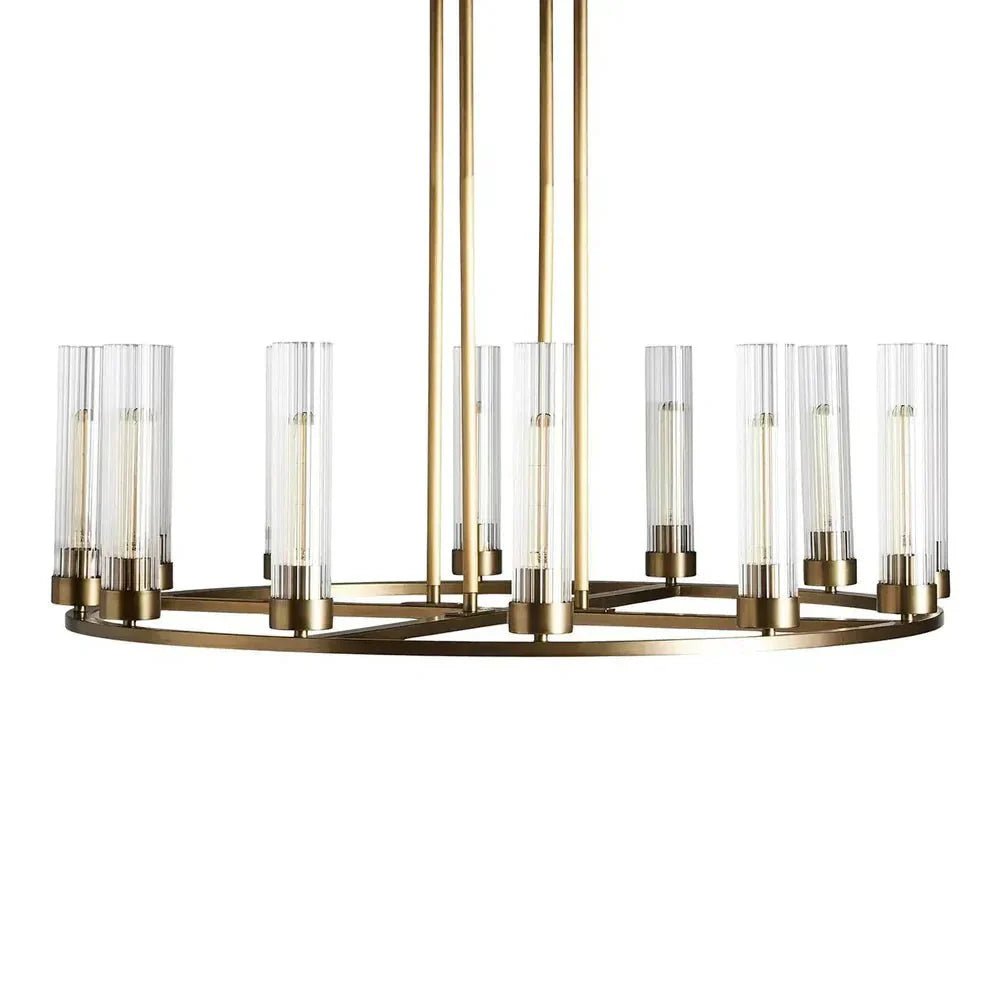 Andreas Round Glass Chandelier 30"W 40"W - GILDLAMPS