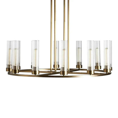 Andreas Round Glass Chandelier 30"W 40"W - GILDLAMPS