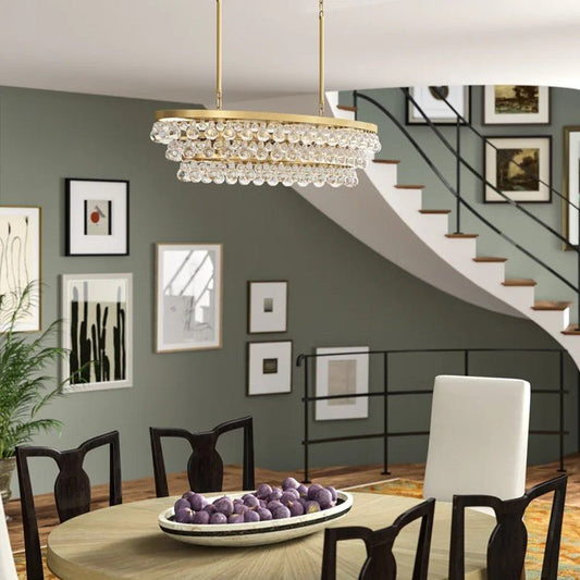 Anqeer Waterdrop Oval Chandelier 43" - GILDLAMPS