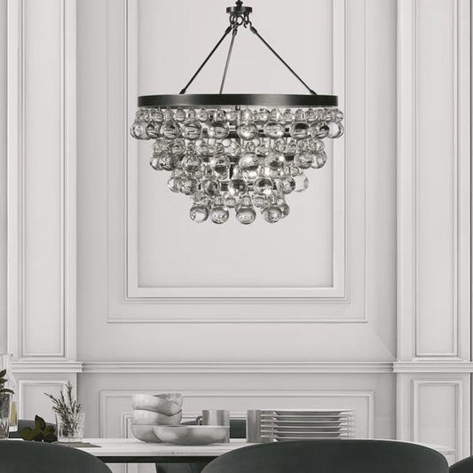 Anqeer Waterdrop Round Chandelier 21" - GILDLAMPS