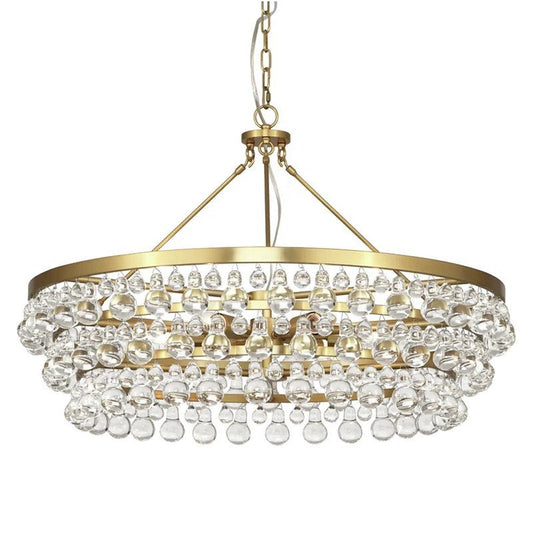 Anqeer Waterdrop Round Chandelier 35" - GILDLAMPS