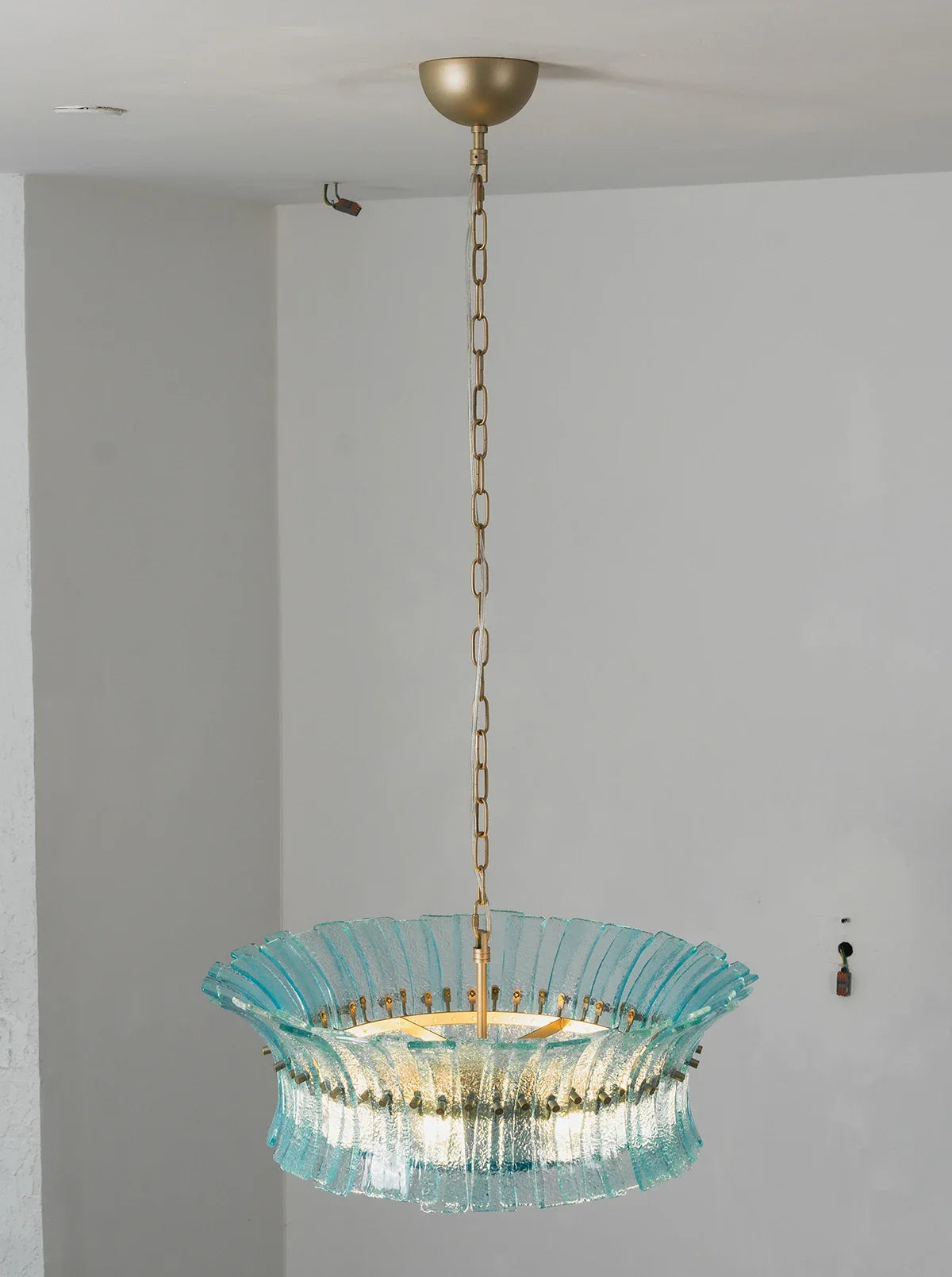 Aquamarine Calyra Tiered Glass Chandelier